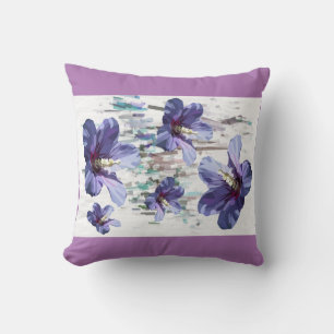 Lovely Lavender Hibiscus Flower Throw Pillow
