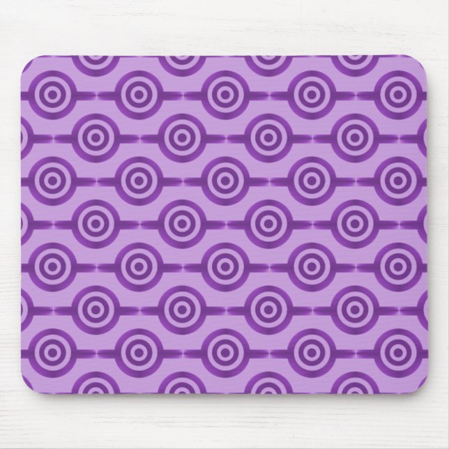 Lovely Lavender Trendy Circles Mousepad (Front)