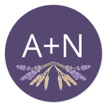 Lovely Lavender & Wheat Purple Sticker