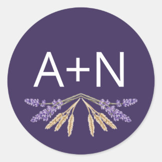 Lovely Lavender & Wheat Purple Sticker