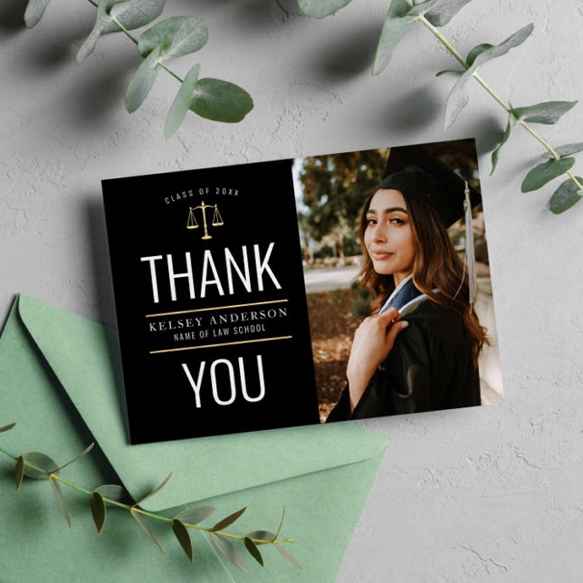 lovely law school graduation thank you postcard (Creator Uploaded)