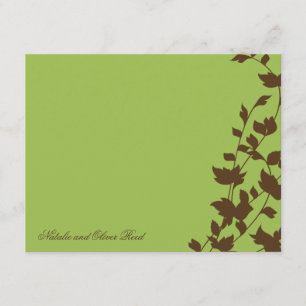 Lovely Leaves Flat Thank You Cards - Brown