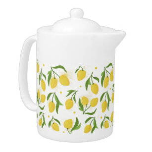 Lovely Lemon Yellow Green Teapot