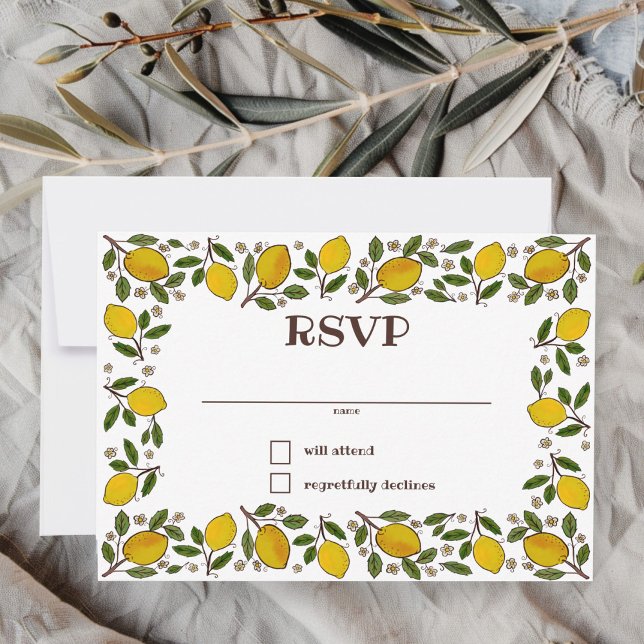 Lovely Lemons CUSTOM BRIDAL SHOWER RSVP Card (Lovely Lemons CUSTOM BRIDAL SHOWER RSVP Card
)