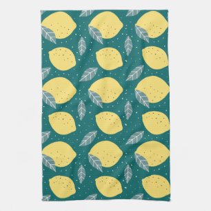 Lovely Lemons  In The Kitchen Pattern Tea Towel