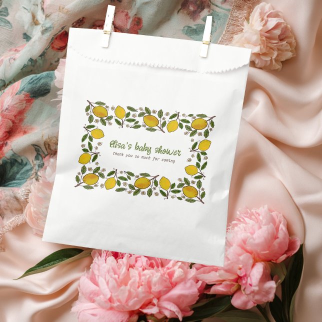 Lovely Lemons Rustic CUSTOM BABY SHOWER Favour Bag (Lovely Lemons Rustic CUSTOM BABY SHOWER Favor Bag
)