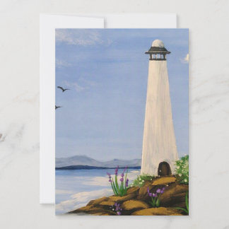 Lovely Lighthouse note card on the Shore.