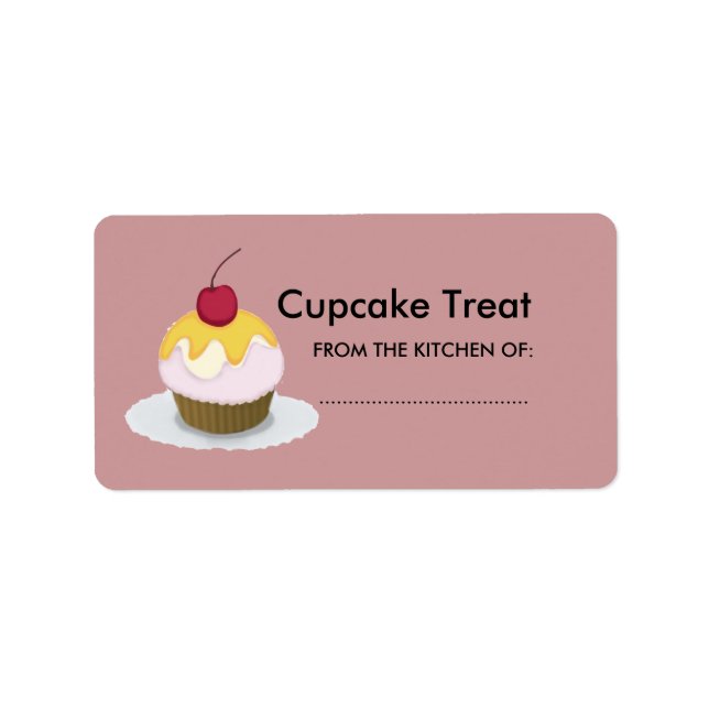 Lovely Lil Treat Sweet Cupcake Label (Front)