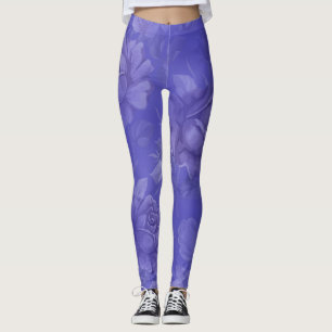 Lovely Lilac Floral Watercolor Women's Leggings