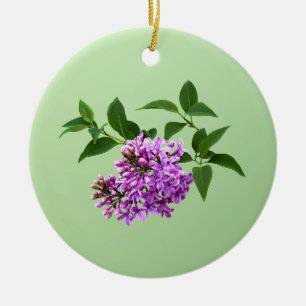 Lovely Lilacs Ceramic Ornament
