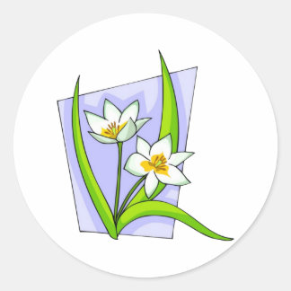 Lovely Lillies Classic Round Sticker