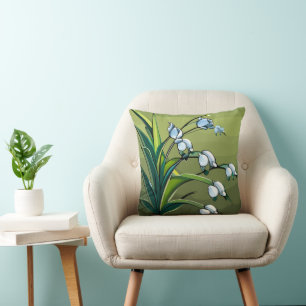 Lovely Lily: Delicate Dance of Springtime Serenity Cushion