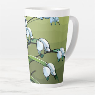 Lovely Lily: Delicate Dance of Springtime Serenity Latte Mug