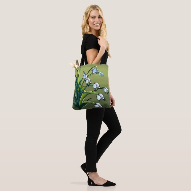 Lovely Lily: Delicate Dance of Springtime Serenity Tote Bag (On Model)