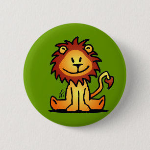 Lovely Lion 6 Cm Round Badge