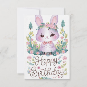 Lovely Little Bunny Digital Birthday Card