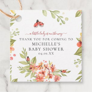 Lovely Little Ladybug Baby Shower Birthday Favour Tags