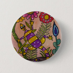 Lovely Lizard 6 Cm Round Badge