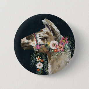 Lovely Llama 6 Cm Round Badge