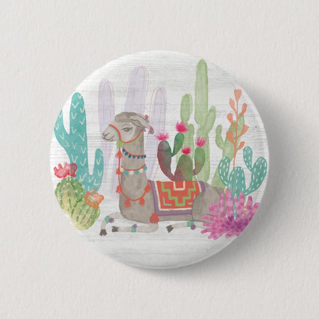 Lovely Llamas I 6 Cm Round Badge (Front)