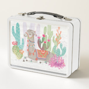 Lovely Llamas I Metal Lunch Box