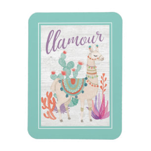 Lovely Llamas II Llamour Magnet