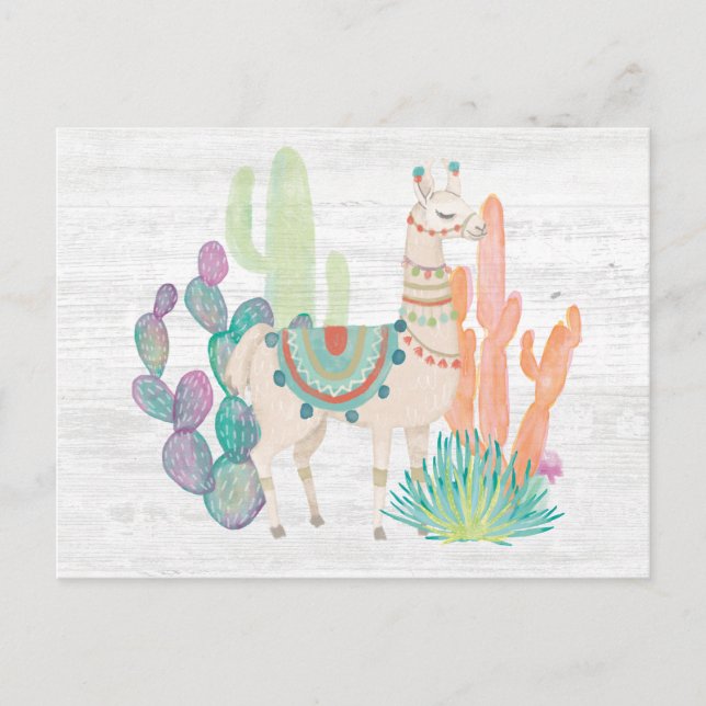 Lovely Llamas II Postcard (Front)