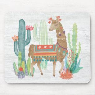 Lovely Llamas III Mouse Pad
