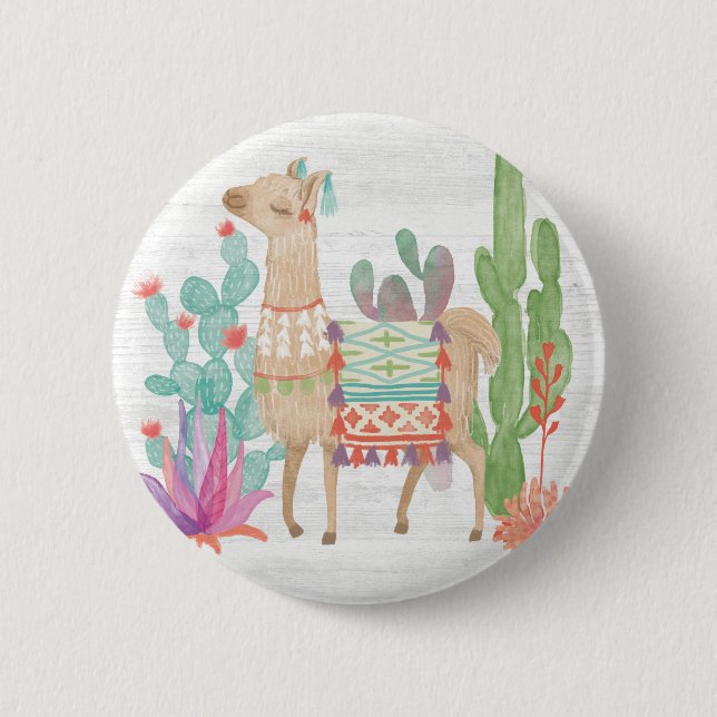Lovely Llamas IV 6 Cm Round Badge (Front)