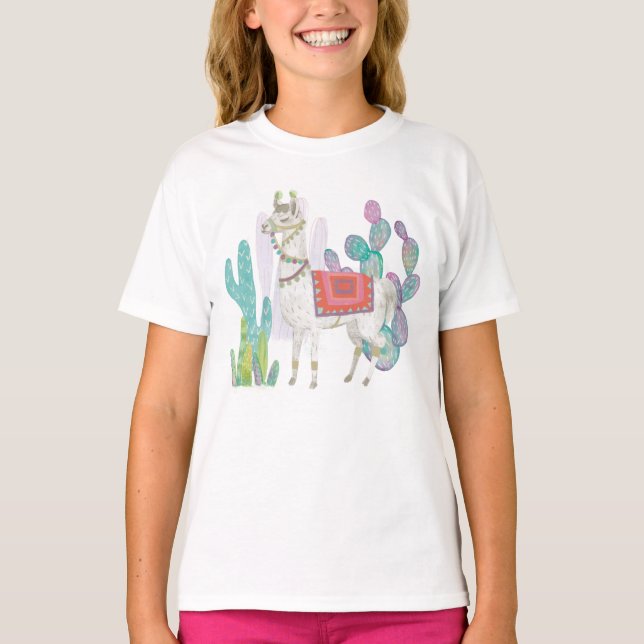 Lovely Llamas V T-Shirt (Front)