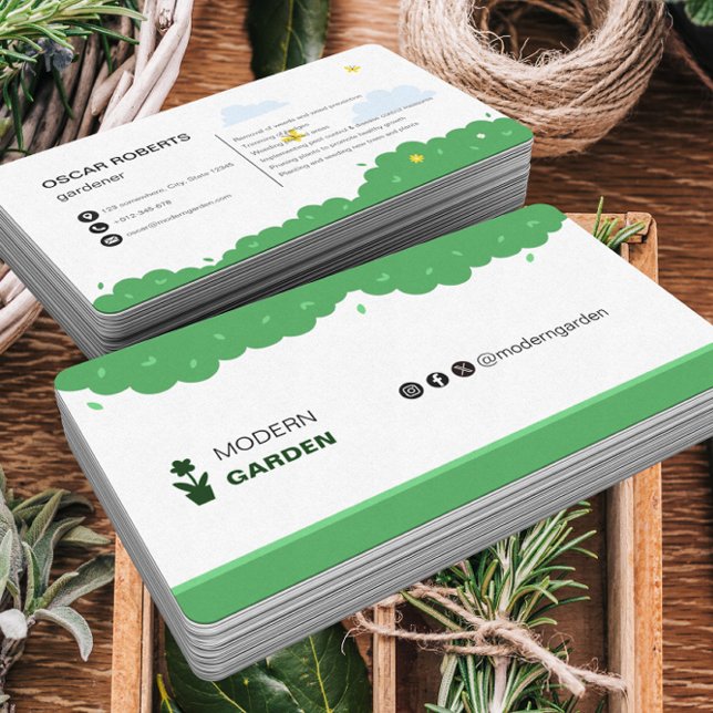 Lovely Local Garden Yard Services Maintenance  Business Card (Creator Uploaded)