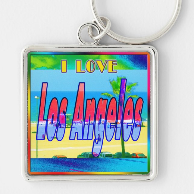 "Lovely Los Angeles 2" Keychain (Front)