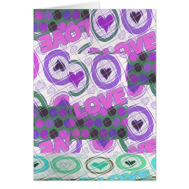 Lovely Love Heart Motif Art Print (Front)
