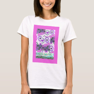 Lovely Love Heart Motif Art Print T-Shirt