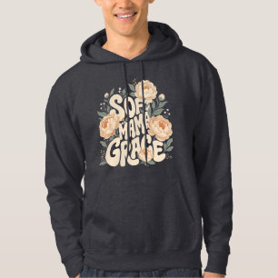 Lovely Mama Grace Floral Retro Typography Design Hoodie