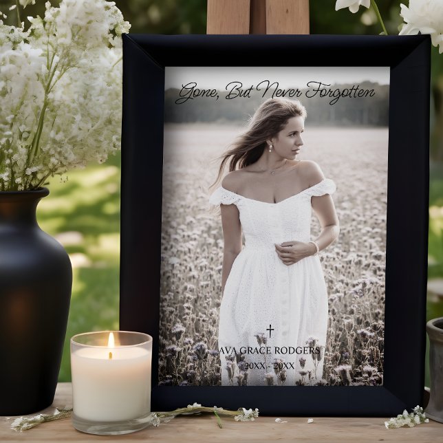 Lovely Memorial Photo Funeral Celebration Poster (Lovely Memorial Photo Funeral Celebration Poster.)