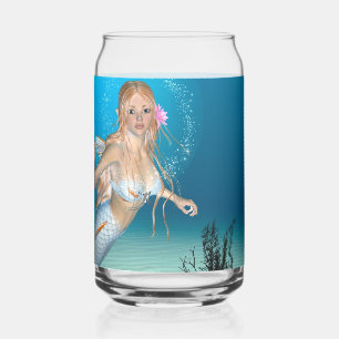 Lovely Mermaid Can Glass