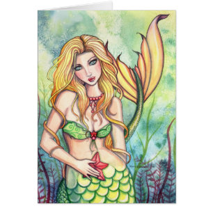 Lovely Mermaid Card by Molly Harrison
