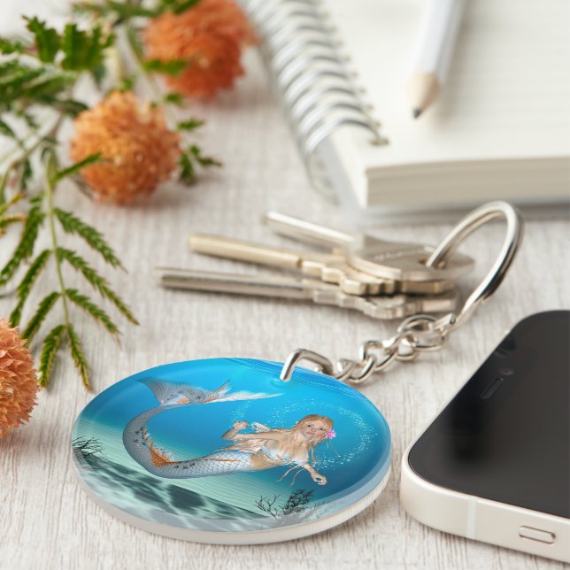 Lovely Mermaid Key Ring (Front Right)