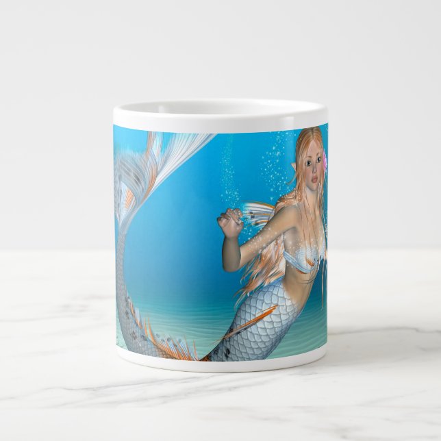 Lovely Mermaid Large Coffee Mug (Front)