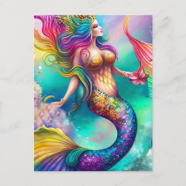 Lovely Mermaid Postcard (Front)