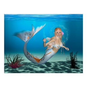 Lovely Mermaid Poster