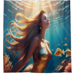 Lovely Mermaid Shower Curtain