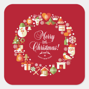 Lovely Merry Little Christmas   Sticker Seal