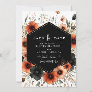 Lovely Minimalist Terracotta Wedding Save The Date