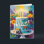 Lovely Mom Happy Birthday Cake Card | Sweet Birthd<br><div class="desc">Celebrate your wonderful mom with this charming Happy Birthday Mom card featuring a lovely birthday cake design and warm heartfelt message. This elegant birthday card is perfect for showing appreciation, love, and gratitude to the most important woman in your life. The cheerful cake illustration and sweet message make it a...</div>
