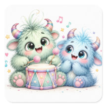 Lovely Monsters Kids Stickers
