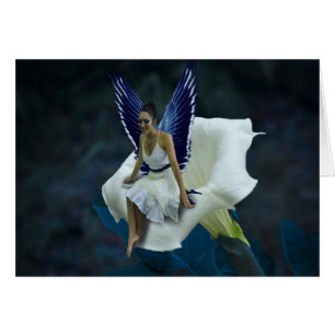 Lovely Moon Fairy with a White Moon Flower