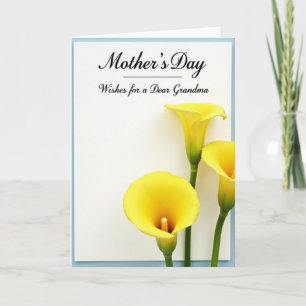 Lovely Mothers Day Yellow Card