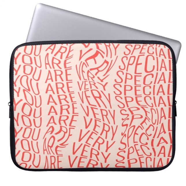 Lovely motivational inscription: you are very spec laptop sleeve (Front)
